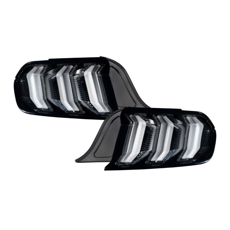 Ford Mustang Tail Lights - Rear - FORM Lighting - Sequential LED - Smoke - `15-`23
